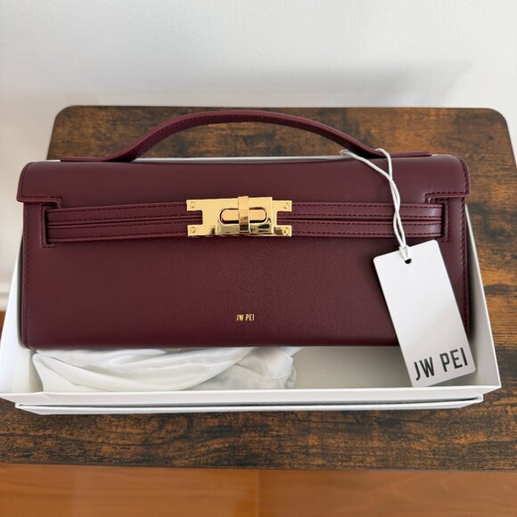 Structured Top Handle Bag - Deep Burgundy JW PEI - Picture 5 of 8